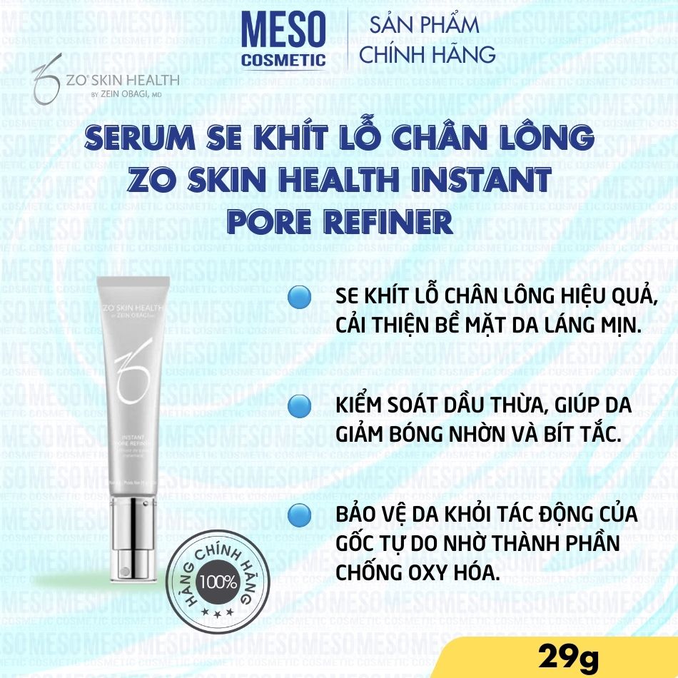 Serum se khít lỗ chân lông Zo Skin Health INSTANT PORE REFINER